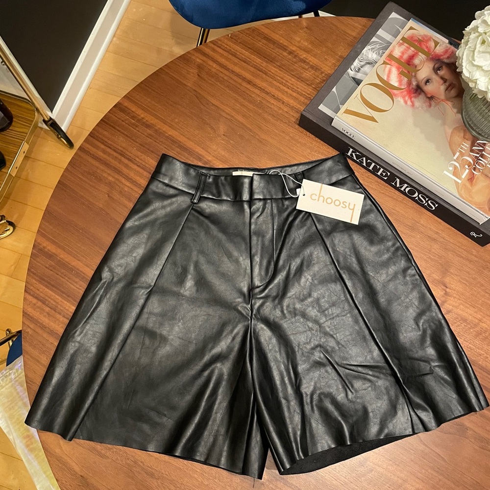 Vegan Leather Shorts